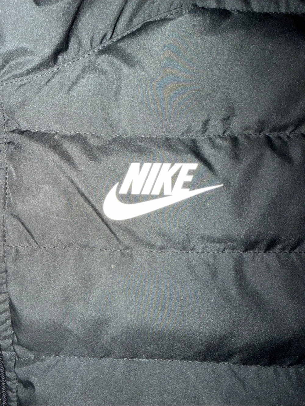 Nike Kids Sportswear Synthetic Fill Hooded Puffer Jacket Black SZ Medium FD2845
